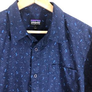 Patagonia Go To Shirt Rockwall Navy size Large